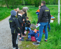 kinderflamme kinderfeuerwehr oedenreuth aufgabe fahrradunfall